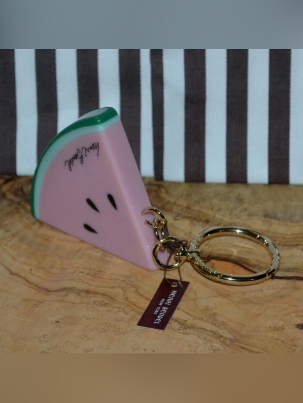 Henri Bendel Deadstock Watermelon Slice Hand Bag Charm / Keychain Fob